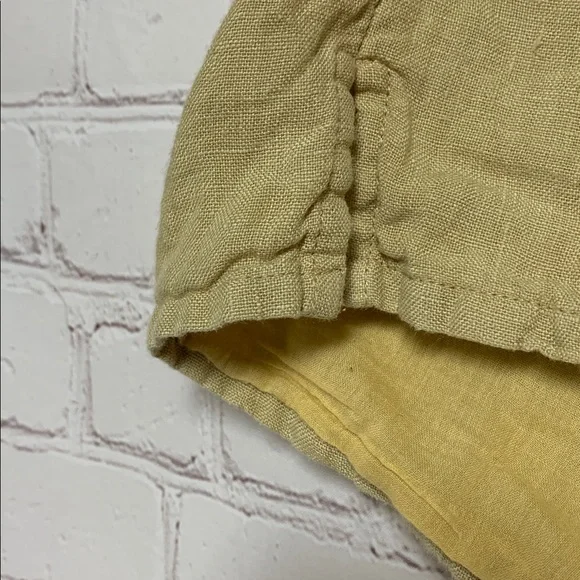 LAUDE THE LABEL Yellow Linen Shorts Size M - Picture 6 of 7